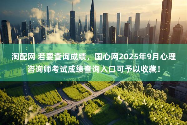 淘配网 若要查询成绩，国心网2025年9月心理咨询师考试成绩查询入口可予以收藏！